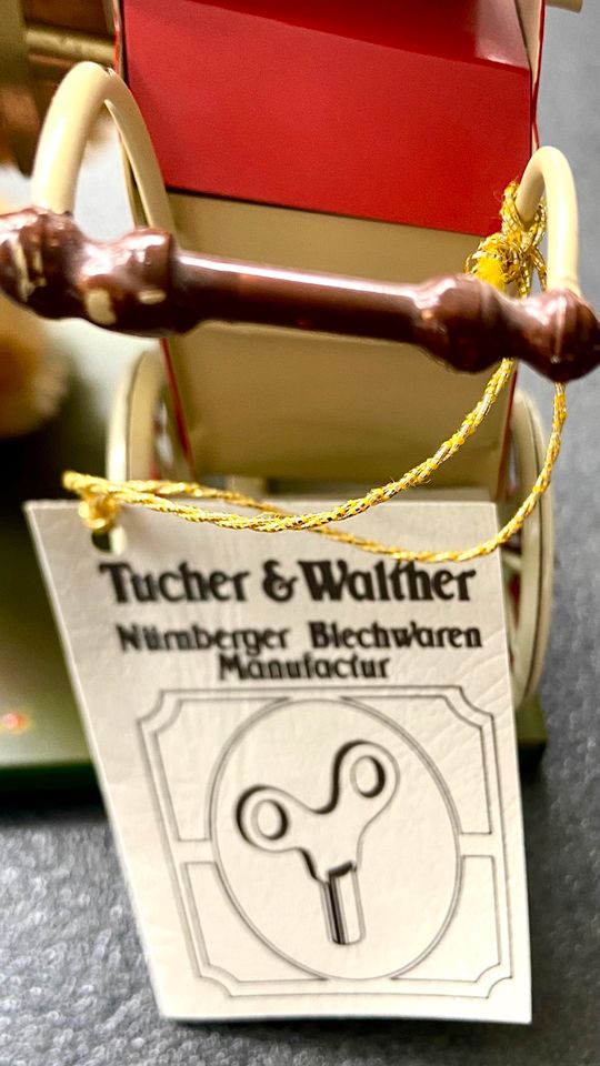 Drehorgel Tucher & Walther Blech Spieluhr mit Teddy Hermann TOP in Rottenburg am Neckar