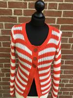Only Strickjacke, Cardigan, orange/weiß, Gr. M Essen - Essen-West Vorschau