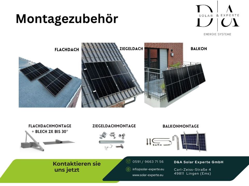 Balkonkraftwerk 800W+N-type TOPcon, Bifacial, 960Wp Solarmodule!! Solaranlage in Lingen (Ems)