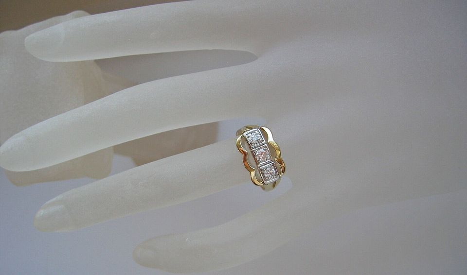 Vintage Brillant H SI 585 14kt Gold Ring Diamant Diamanten ♦️7481 in Lichtenberg (Oberfranken)