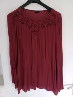 Long Bluse 46 Weinrot mit Spitzendetail Niedersachsen - Wingst Vorschau