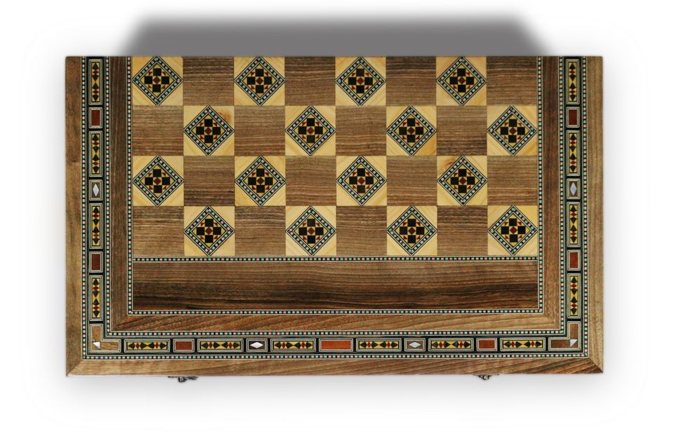 60 x50 cm Holz Backgammon/Schach Brett inkl.HolzSteine&Figuren in Hamburg