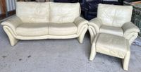 Leder Couch Set - Weiß, zustand Gebraucht Hessen - Hofgeismar Vorschau