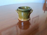 Kleiner Keramik Topf Napf olive-grün Bayern - Gröbenzell Vorschau