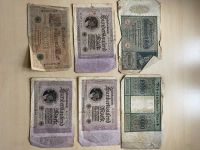 Reichsbanknoten von 1910, 1922, 1923, Original Geld Thüringen - Sondershausen Vorschau