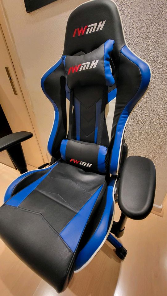 Gaming Stuhl blau schwarz wie NEU in Mülheim (Ruhr)