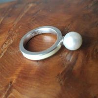 Ring 925 Sterling Silber mit Perle Frankfurt am Main - Nordend Vorschau