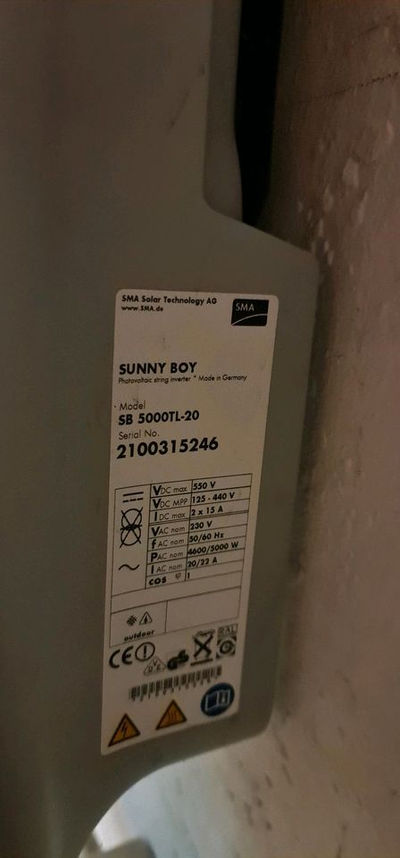 Sunnyboy Wechselrichter SB5000 TL20 in Leutershausen