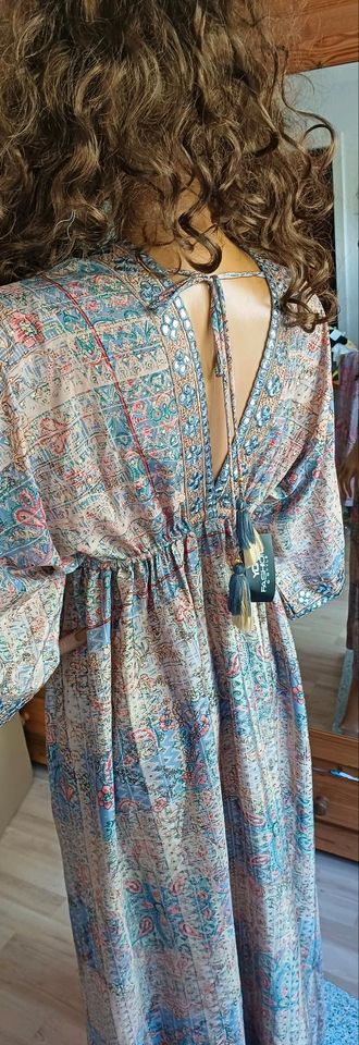 Maxikleid S M L Kleid boho Hippie ibiza bohemia ethno Seide in Mannheim