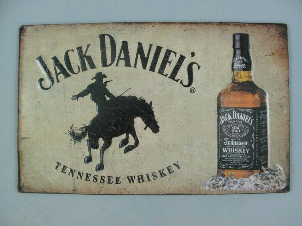 Wandschild(Gestanzt) Blech "Jack Daniels" 40x25cm in Greetsiel