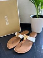Pantolette Michael Kors Zehentrenner Sandalette weiß/gold Gr. 37 Bayern - Stammham b. Ingolstadt Vorschau