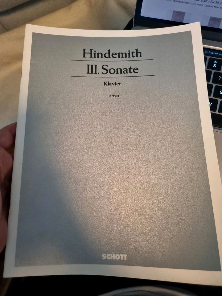 Hindemith III. Sonate Klavier ed 2521 in München