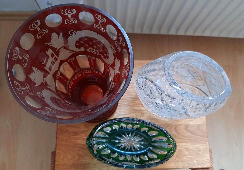 Bleikristall Kristall Glas Vase Schale in Malz