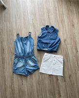 Set / Paket Jeansrock + Bluse + Jumpsuit ( Playsuit) Gr. 134 Niedersachsen - Vechelde Vorschau