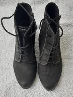 Gr.37 Schwarze Stiefelette mit Stickapplikation, Wildleder/Leder Hessen - Witzenhausen Vorschau