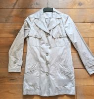 Trenchcoat,  Kurzmantel, silber, Knittoptik, Gr. 40 C&A Düsseldorf - Bilk Vorschau