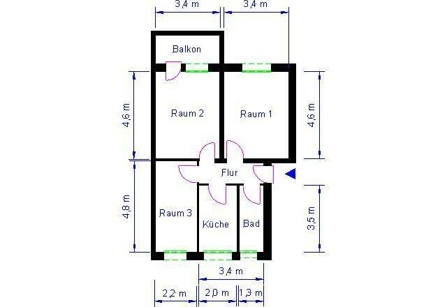 Sanierte 3-Raum-Wohnung, Friedrich-Engels-Str. 1-5 in Oebisfelde-Weferlingen