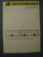 Büssing Original Typenblatt Bus BS 170 V/N und 180 V/N von 1970 Niedersachsen - Braunschweig Vorschau