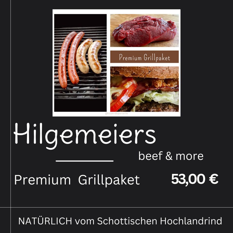 Premium Grillpaket - Rindfleisch vom Schottischen Hochlandrind - 31. MAI 2024 in Diepenau