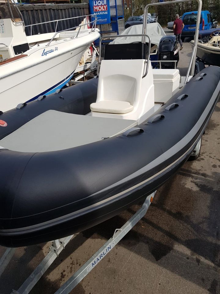 RIB Schlauchboot Grand 520 GFK Rumpf mit Mercury 60PS 4 Takt EFi in Dortmund