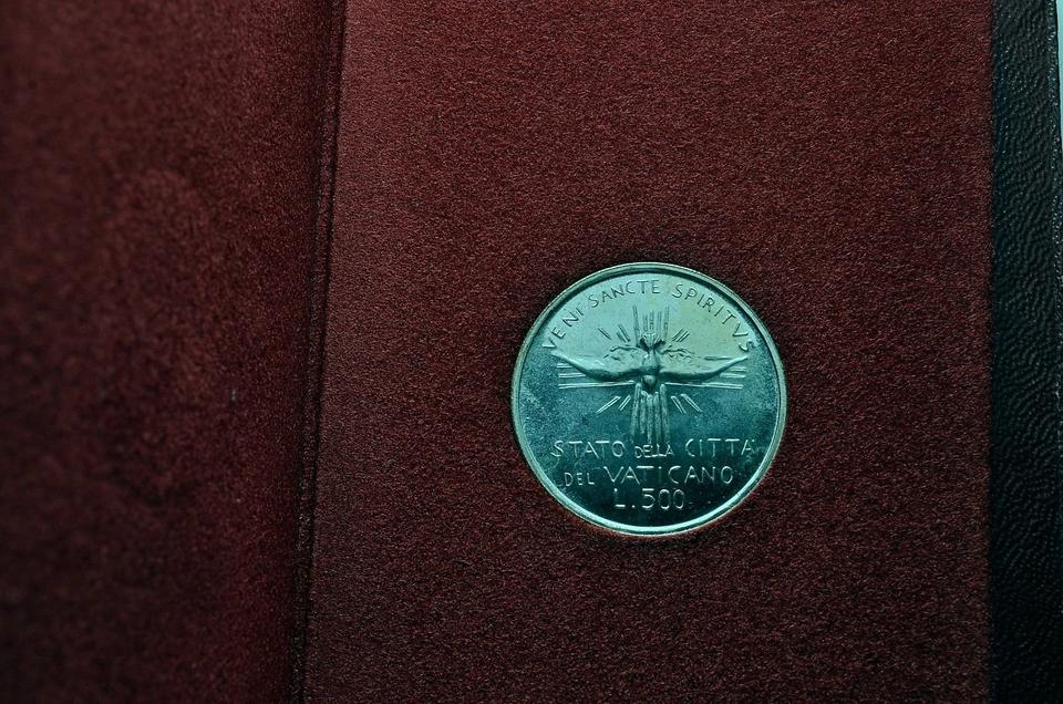Historisch: 500 Lire Silbermünze Vatikan zur Sedisvakanz 1978 in Düsseldorf