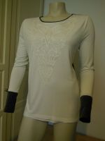 BiBA Bluse Shirt Stretch Muster Viskose grau weiß Top Gr XS / 34 Düsseldorf - Benrath Vorschau