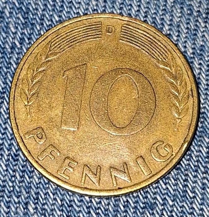 10 Pfennig, Prägung D in Frechen