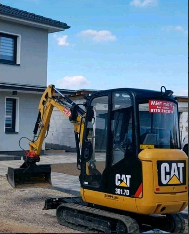 Minibagger Bagger mieten Vermietung Caterpillar Cat 301.7d in Eichstedt (Altmark)