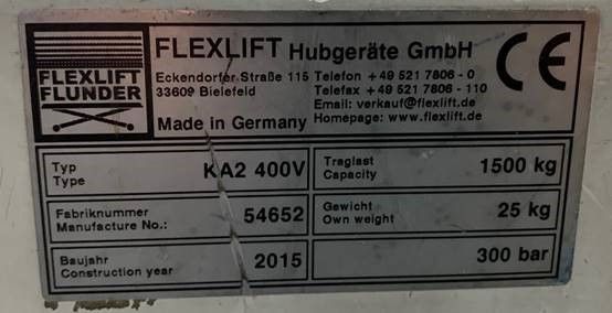 Scherenhubtisch Hubtisch Flexlift KA2 400V (2015) in Bünde