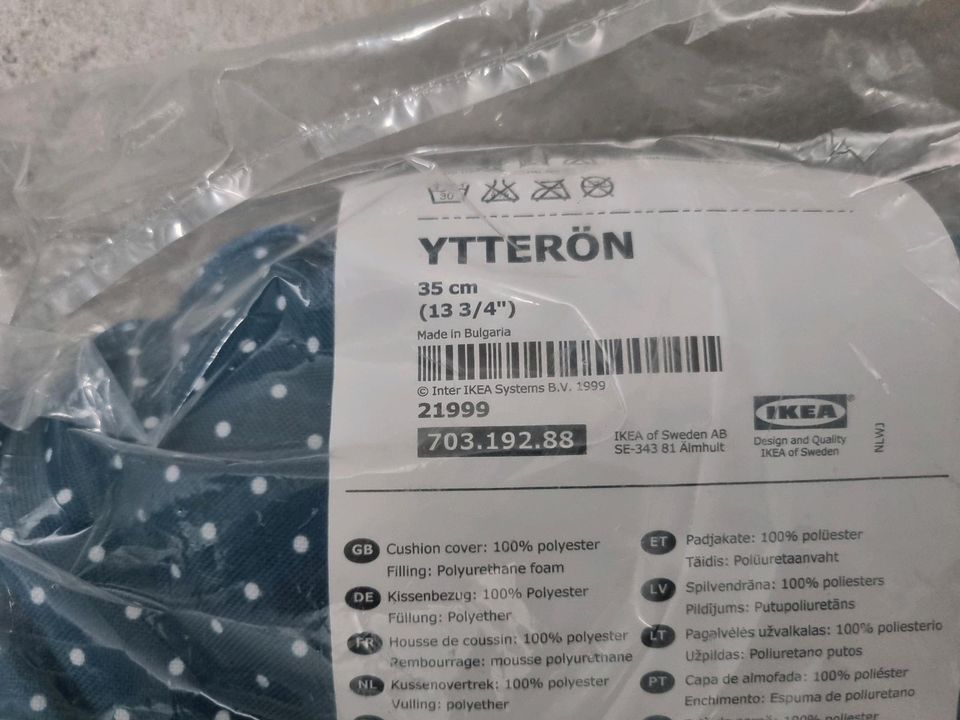 YTTERÖN ikea Sitzkissen blau Petrol 35cm 2 wie neu, 2 neu in Egelsbach