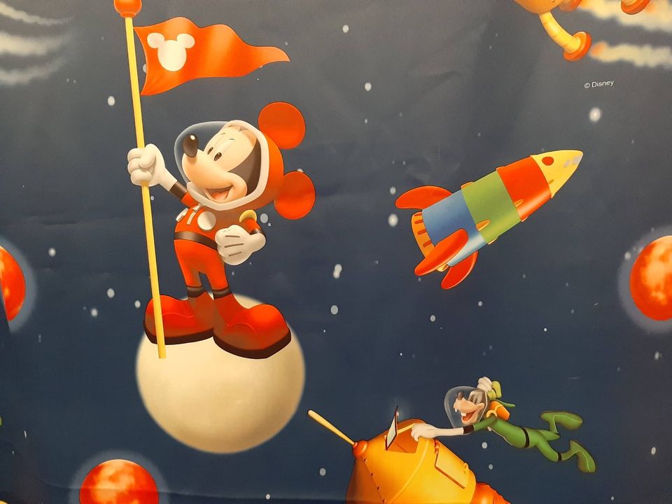 2x Mickey Mouse & Goofy Weltraum Vorhang | abdunkelnd/blickdicht! in Waldshut-Tiengen