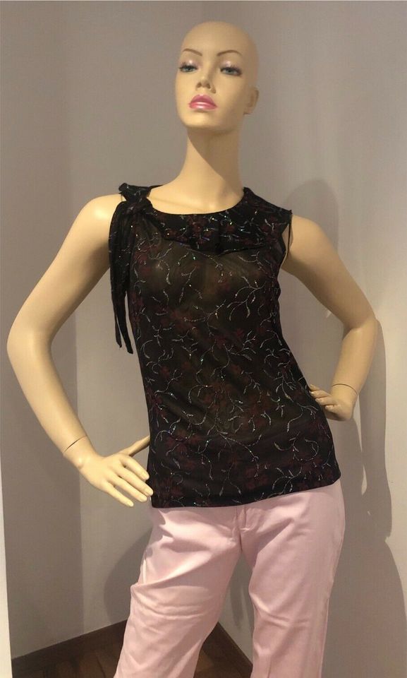 Bluse Top 34 XS Glitzerfaden Transparent elegant in Filderstadt