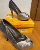 Silberne High Heels Bayern - Aschaffenburg Vorschau