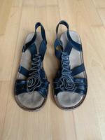 Stylische Sandalen Sandaletten Rieker schwarz Rose Fußbett 40 Nordrhein-Westfalen - Borchen Vorschau