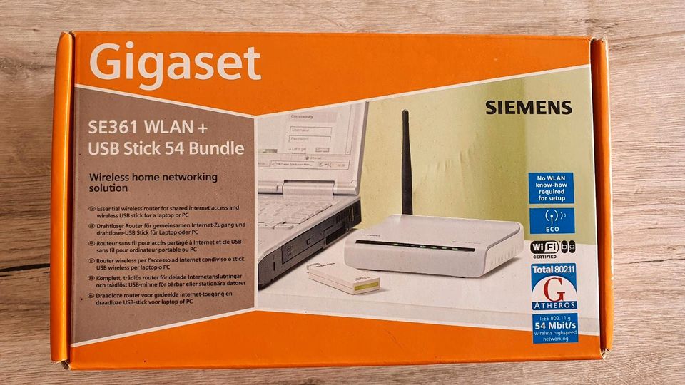 *NEU* Siemens Gigaset SE361 WLAN Router + USB Stick 54 Bundle in Eiselfing