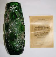 Caesar Crystal Bohemiae grüne Vase aus Bleikristall Sachsen - Schwarzenberg (Erzgebirge) Vorschau