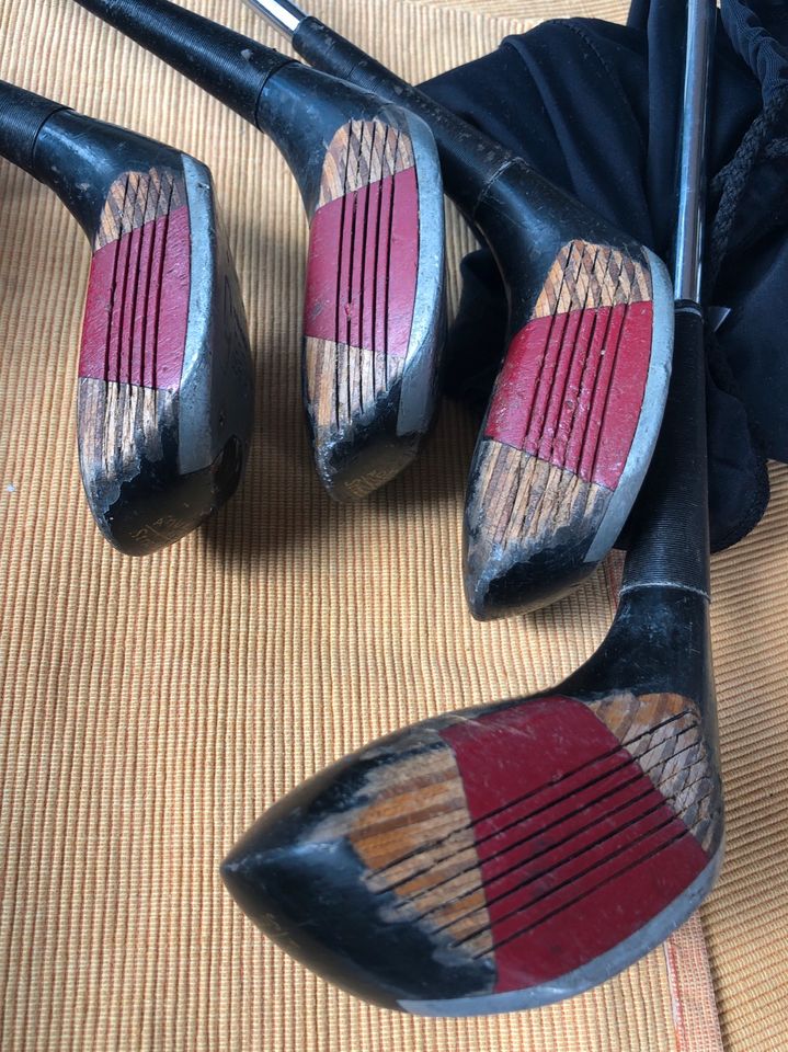 Golfschläger 4 Hölzer Wilson Vintage Schlägerkopf aus Holz in Südergellersen