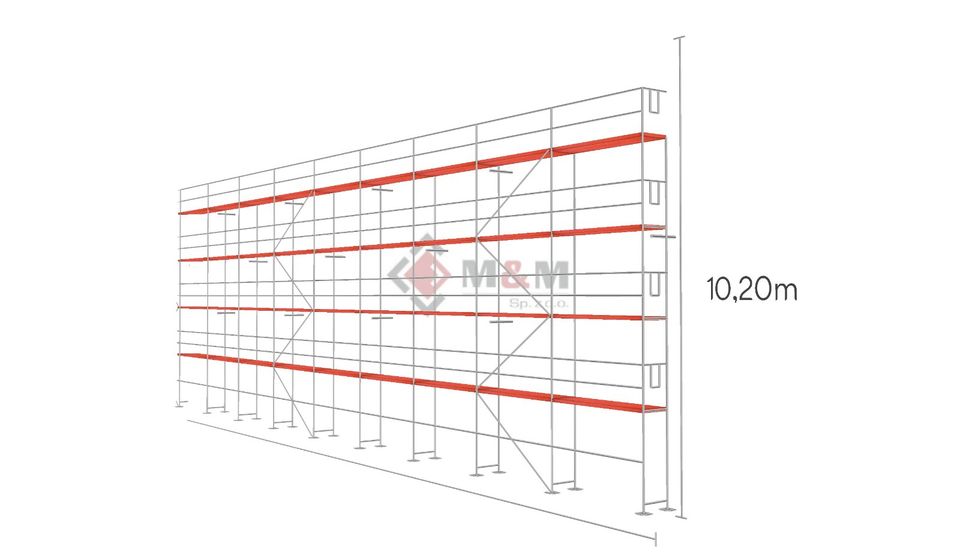 Gerüst 102x10,2 m Fassadengerüst 1040,4 qm  Gerüstbau in Schwäbisch Hall