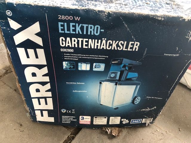 Ferrex Elektro Gartenhäcksler 2800W 60l Häcksler GSR 2800 NEU OVP in Großenbrode