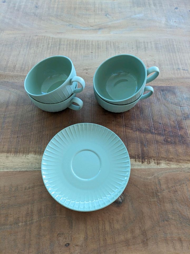 Tranquillo Tassen & Untertassen Vintage Grün Teetassen Geschirr in Herten