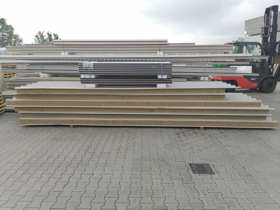 Sandwichplatten 120 mm Dach Grau Sonderposten Paket 310 in Hesel