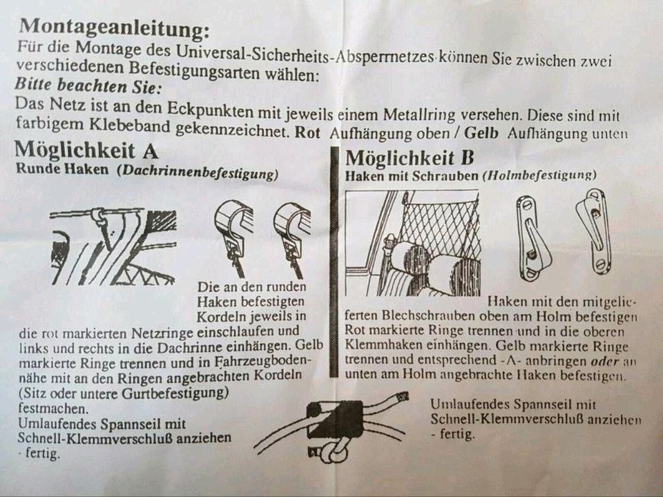 Großposten 1480 StückSicherheitsnetz Auto Schutznetz Hund in Eisleben