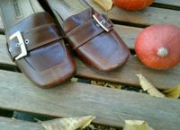 ❤️ Cognac farbene Leder Slipper von Buffalo Größe 37 Bielefeld - Brackwede Vorschau