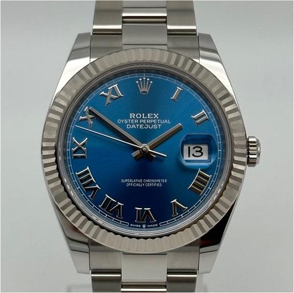Rolex Datejust 41 Ref. 126334 Blau Römisch Oyster 2025 NEU in Düsseldorf