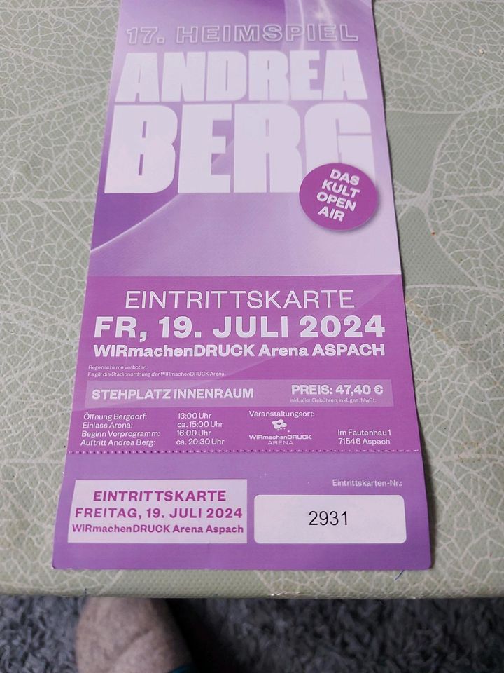 Eintrittskarten in Westerburg