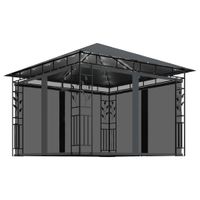 Pavillon mit Moskitonetz & LED-Lichterkette 3x3x2,73m Anthrazit Bayern - Bad Kissingen Vorschau