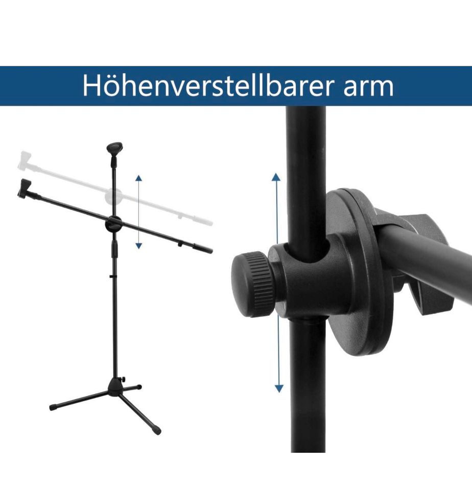 2 Ohuhu Mikrofonständer mit 2 Mikrofonclips in München