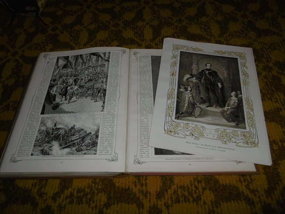Original antikes Buch Bildersaal Deutscher Geschichte 1890 in Roßwein
