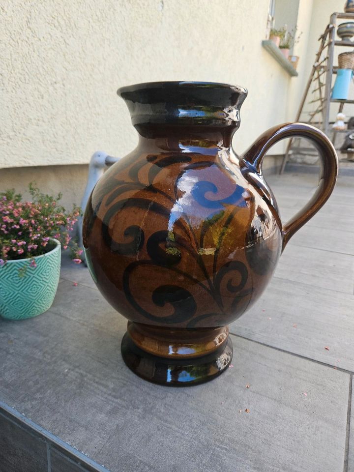 Großer Keramikrug ca 40 cm Krug Vase Vintage retro in Erfurt