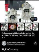 2x Bremssattel hinten links rechts für Audi A4 B6 B7 Seat Exeo Rheinland-Pfalz - Bitburg Vorschau